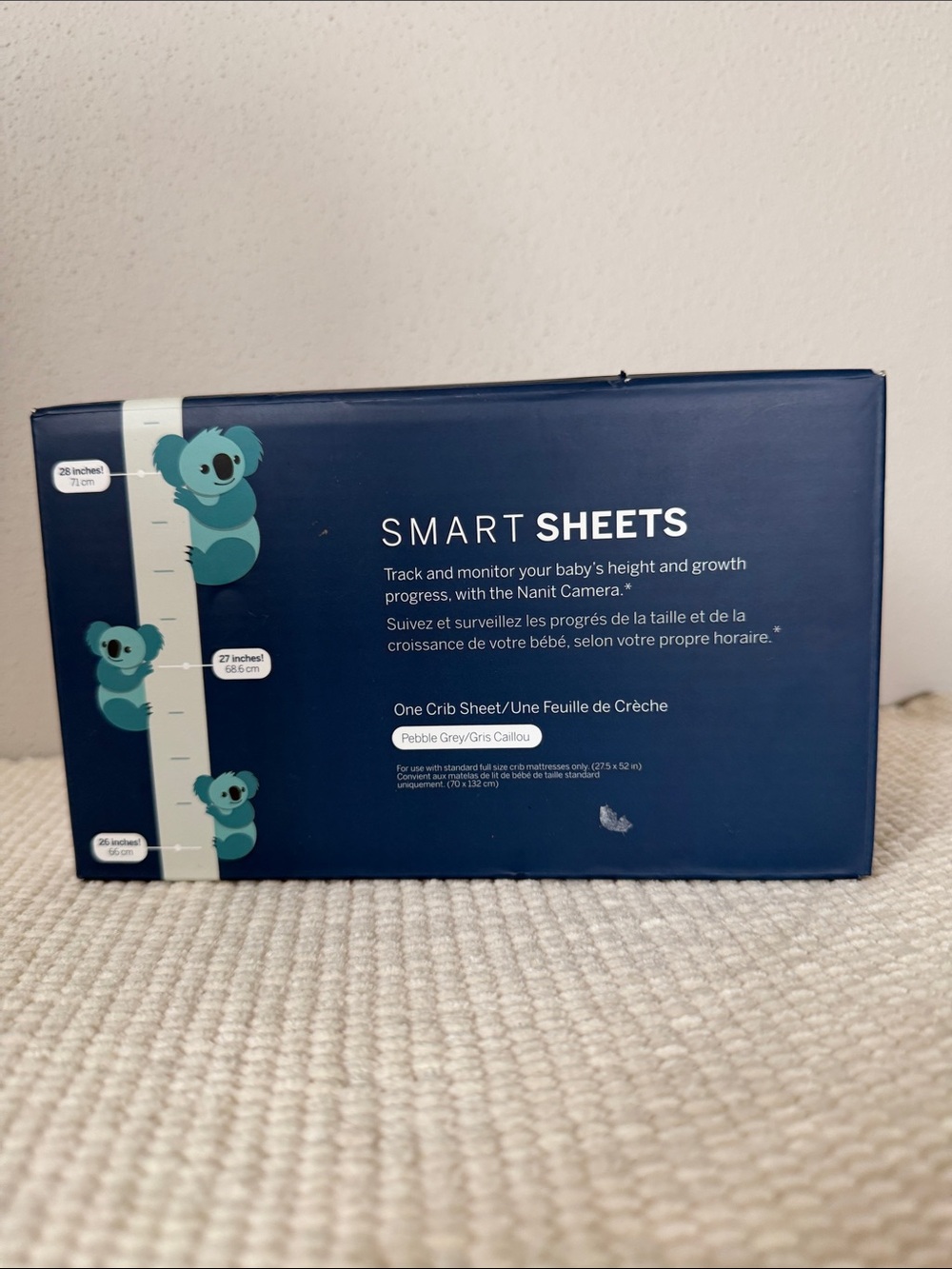 Nanit Smart Sheets - Pebble Grey Crib Sheet